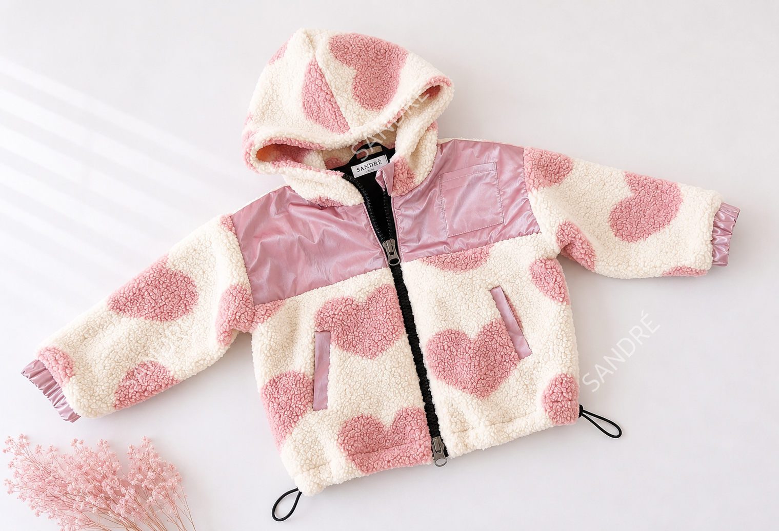 Teddy striukė ROŽINĖS ŠIRDUTĖS